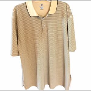MENS XL Pro Tour Cool Play Polo Shirt Yellow Blue